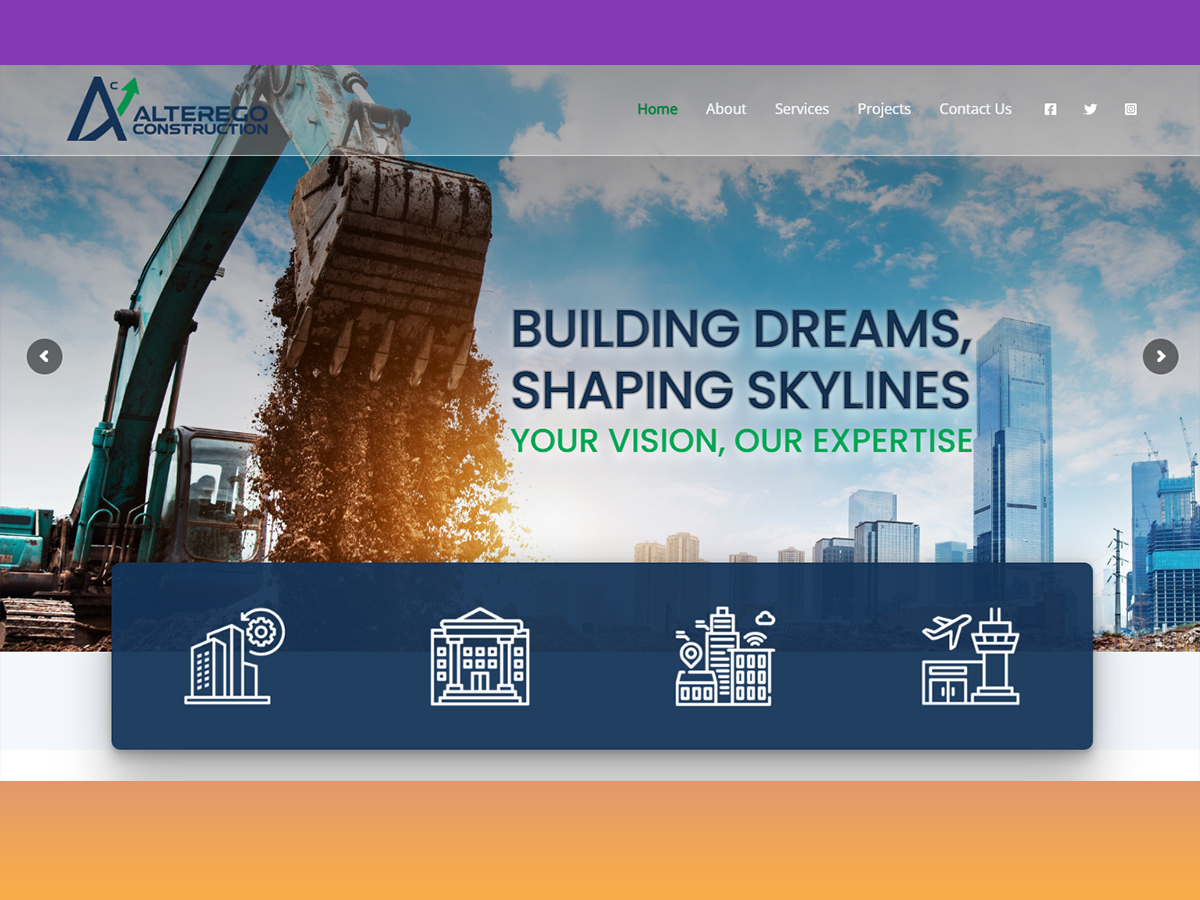 Alterego Construction website project